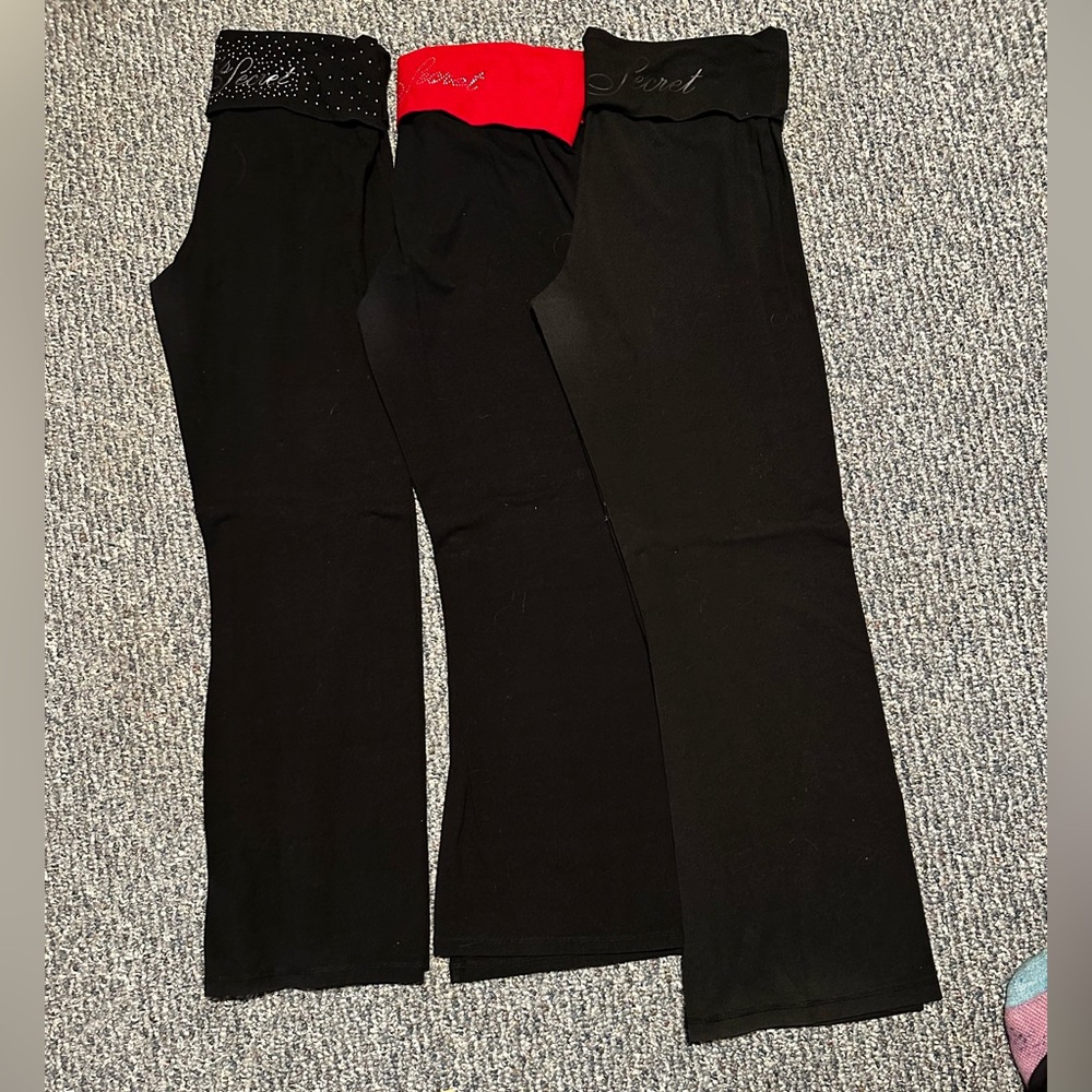 Victoria secret fold over flare yoga pants